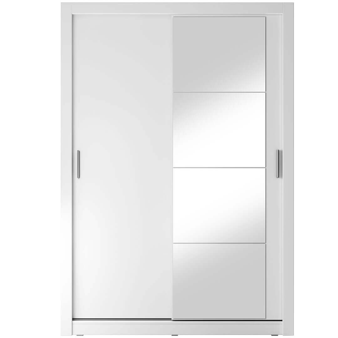 Kleiderschrank AR04, Schwebetürenschrank mit Spiegel. Breite 150 cm