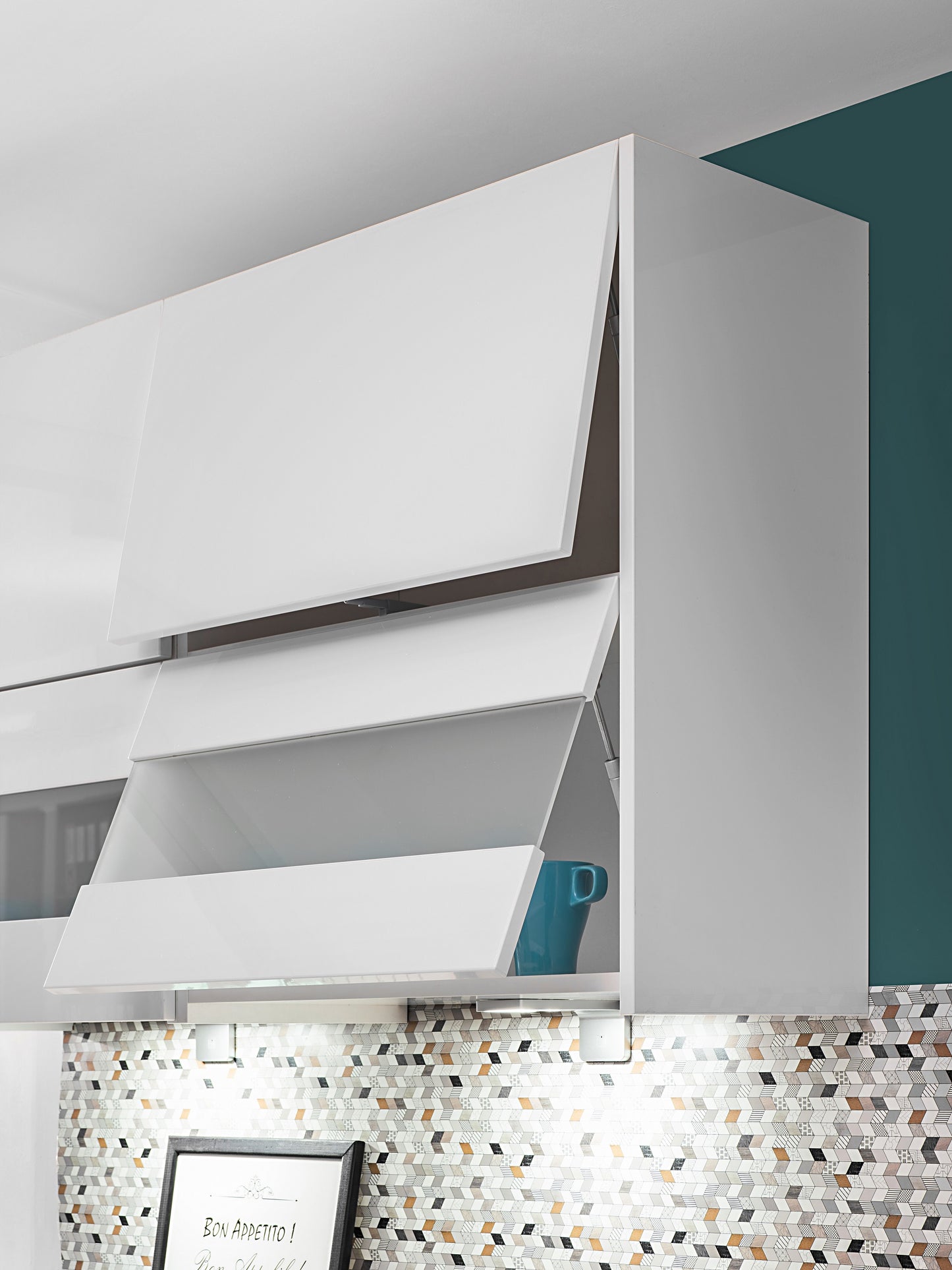Küchenzeile BLA, L-Form 255x185 cm + Block 120 cm , Soft Close Funktion, Farbe wählbar