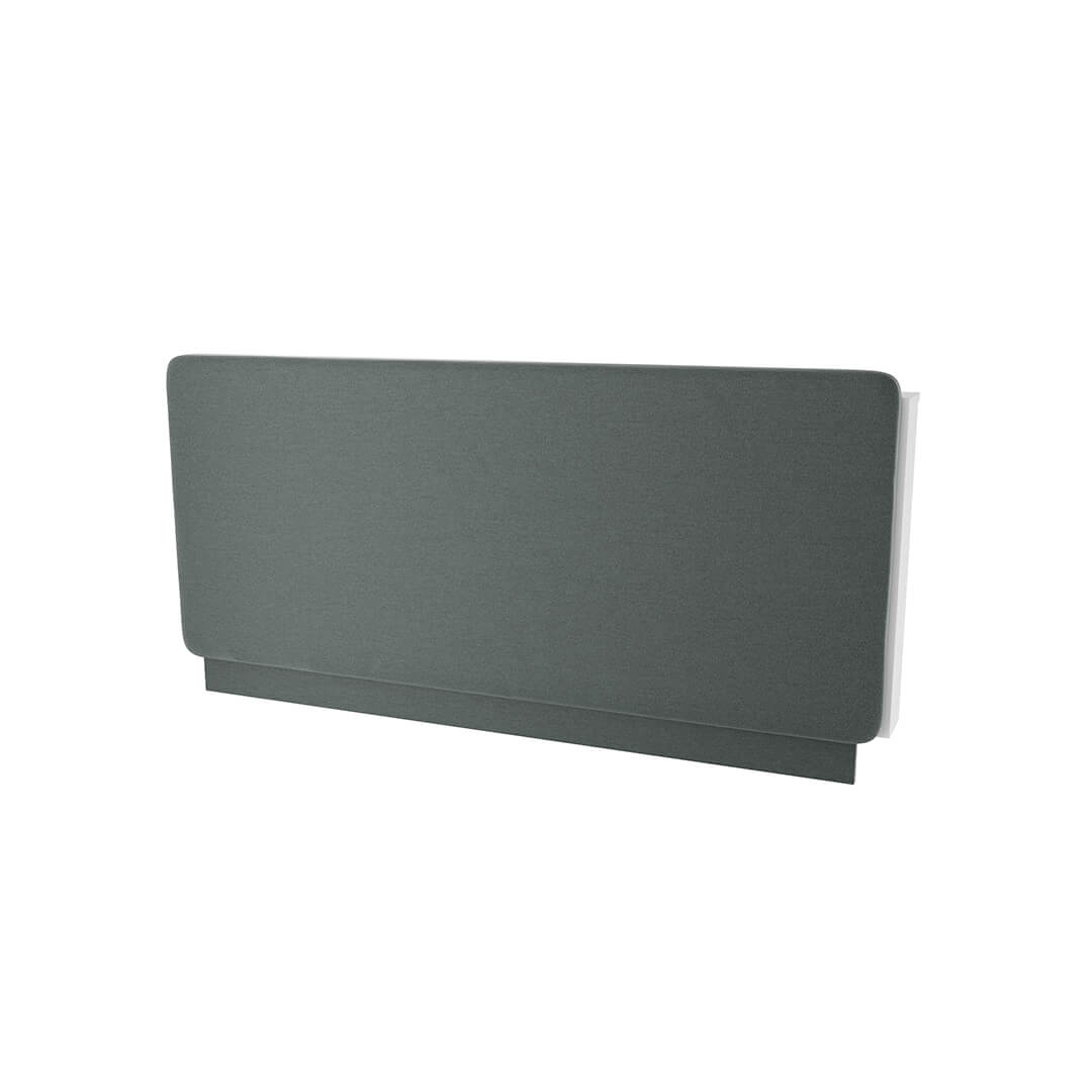 Schrankbett Vertikal 140x200cm, mit gepolstertem Rückenteil, Farbe Grau, Kopfteil Farbe wählbar