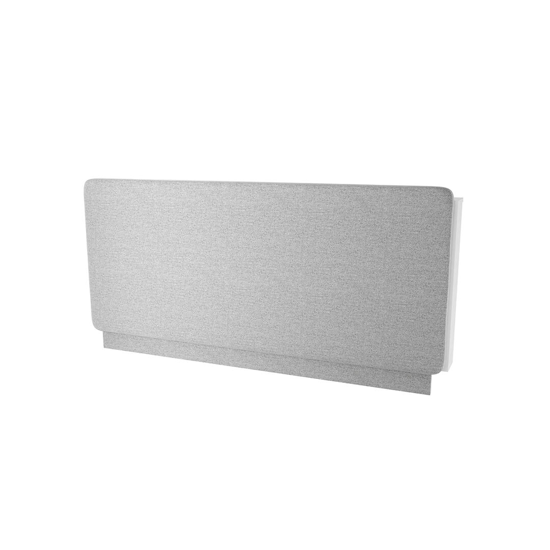 Schrankbett Vertikal 140x200cm mit gepolstertem Rückenteil, Farbe Weiß Hochglanz, Kopfteil Farbe wählbar