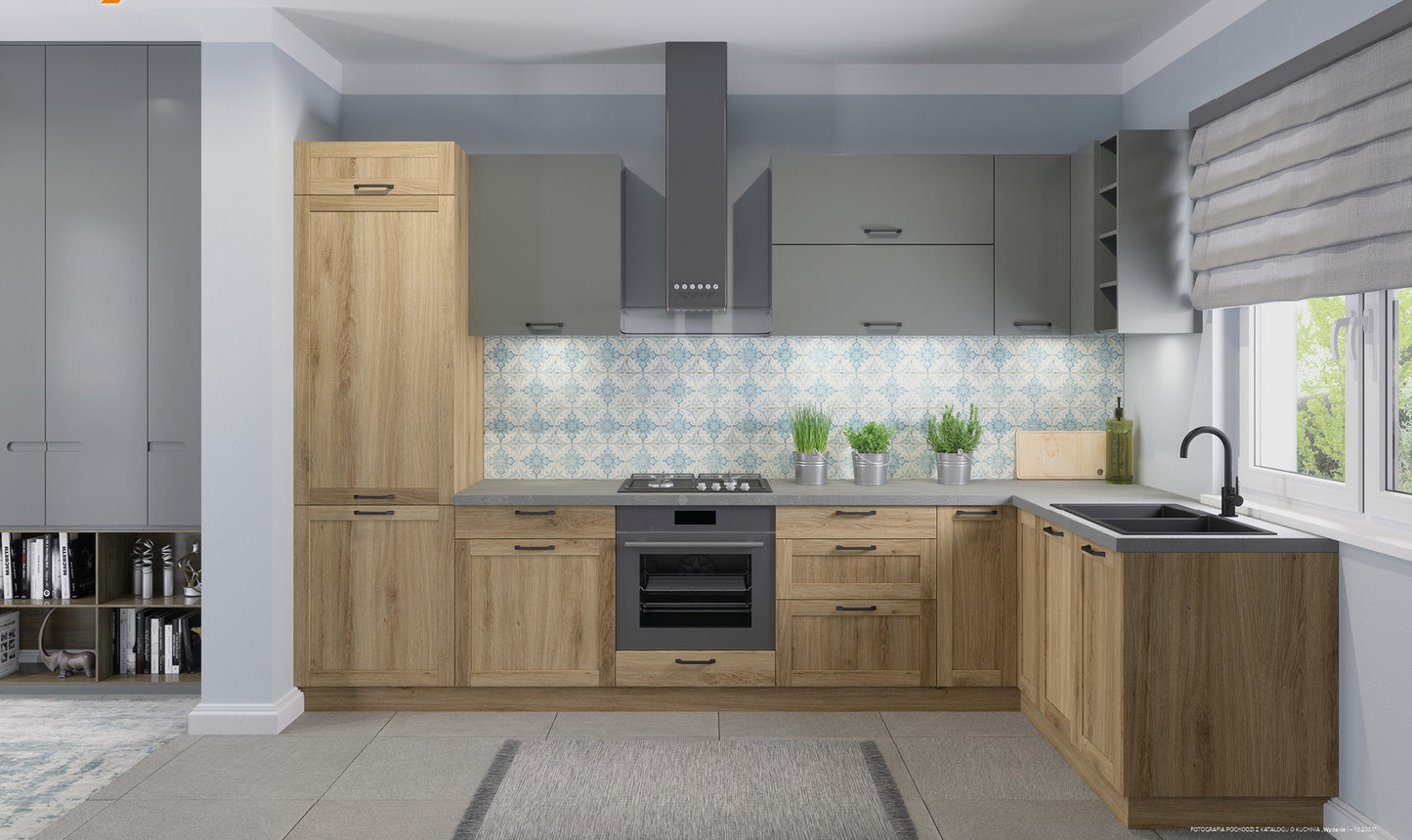 Küchenzeile MOH , L-Form 330x170 cm, Soft Close Funktion , Farbe wählbar